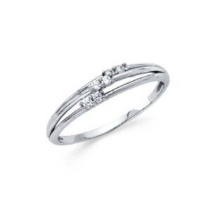 14K White Gold CZ Promise Ring 3 4 5 6 7 8 9